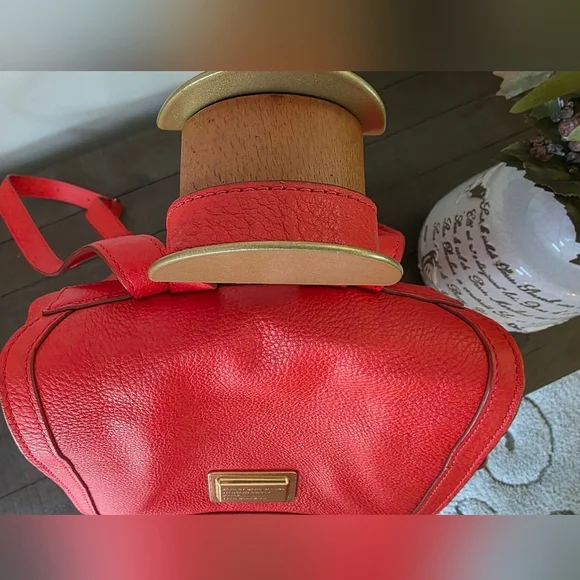 Marc By Marc Jacobs Cinch Backpack Burnt Orange Pebble Grain Leather - Picture 8 of 11